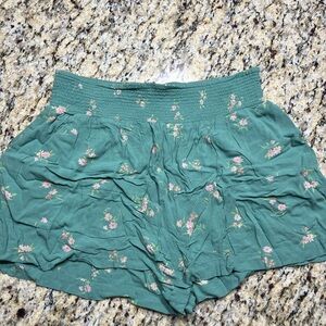 American Eagle Outfitters Teal Floral Shorts